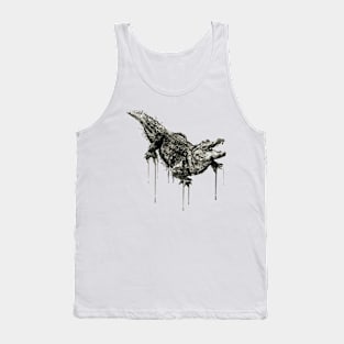 Alligator Black and White Tank Top